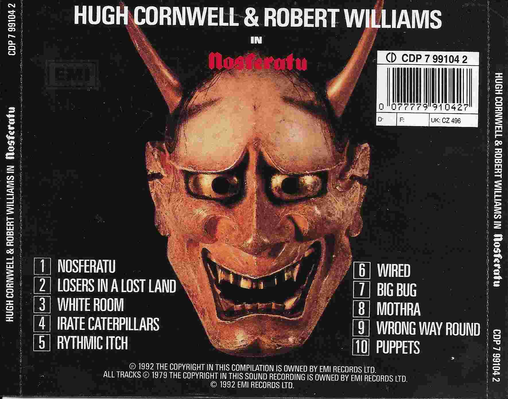 Picture of CDP 799104 2 Nosferatu (With Robert Williams) by artist Hugh Cornwell from The Stranglers